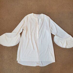 Soft Surroundings White Bell Sleeve Tunic Blouse